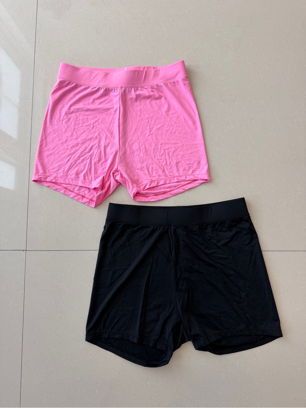 Spandex Pink & Black Active Bike Shorts Duo - Picture 2 of 8